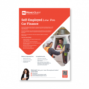 Self Employed Low Doc Car Finance Flyer