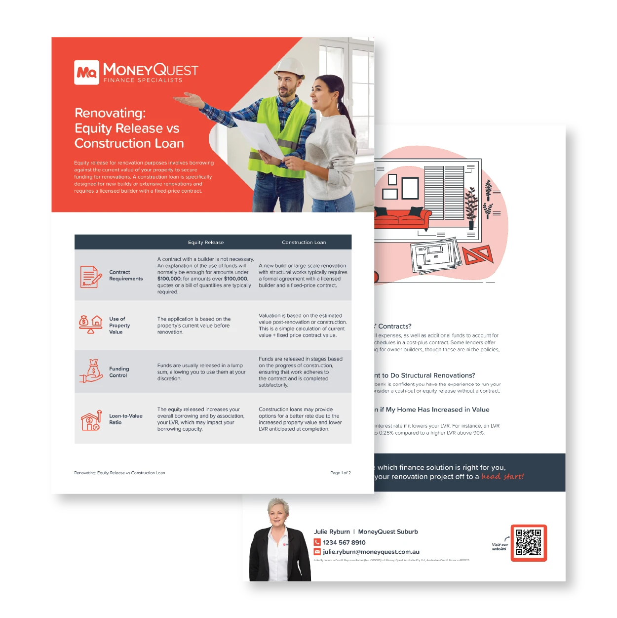 MoneyQuest Renovating: Equity Release vs Construction Loan